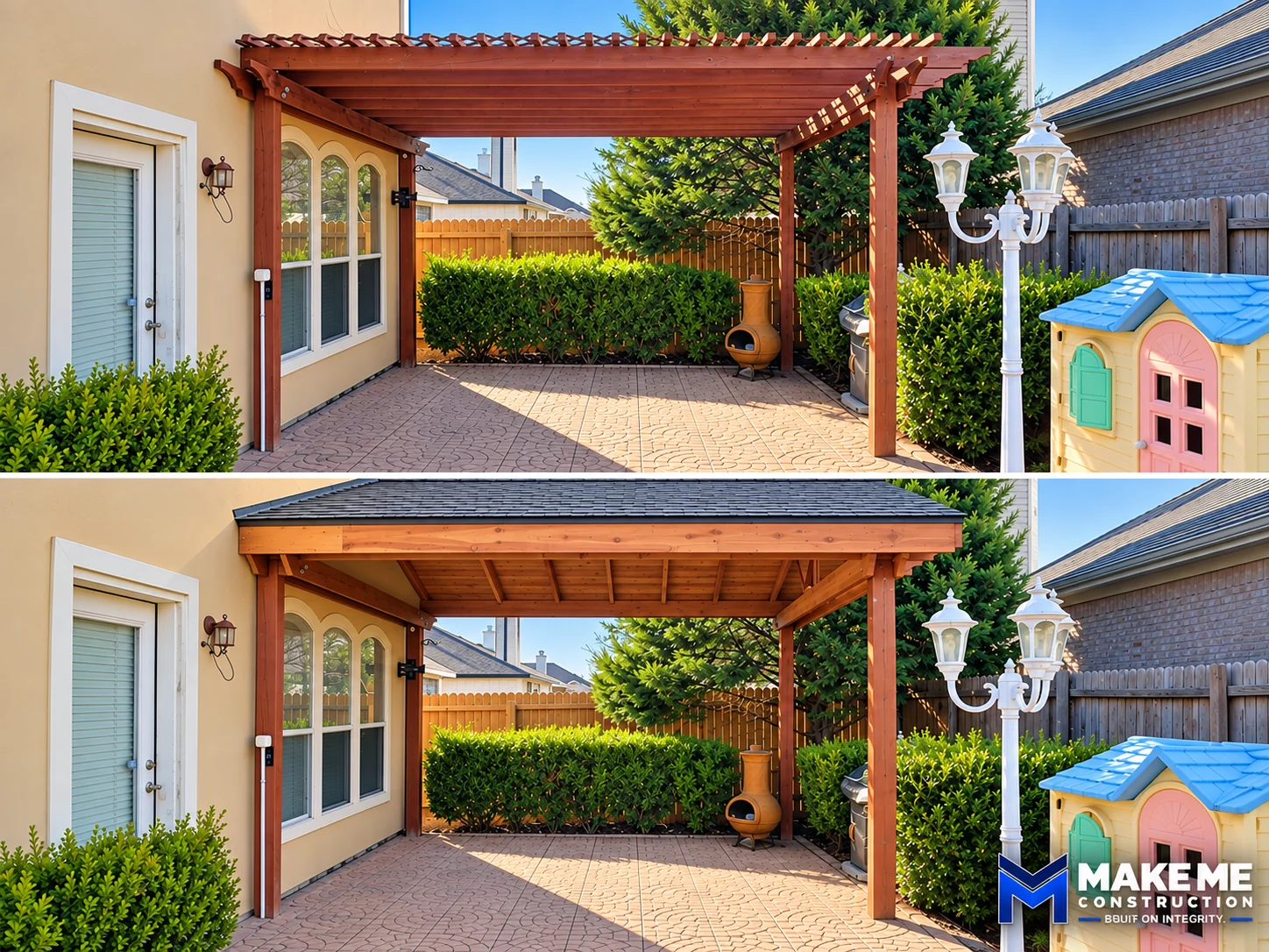 Pergola to Patio Cover Transformation