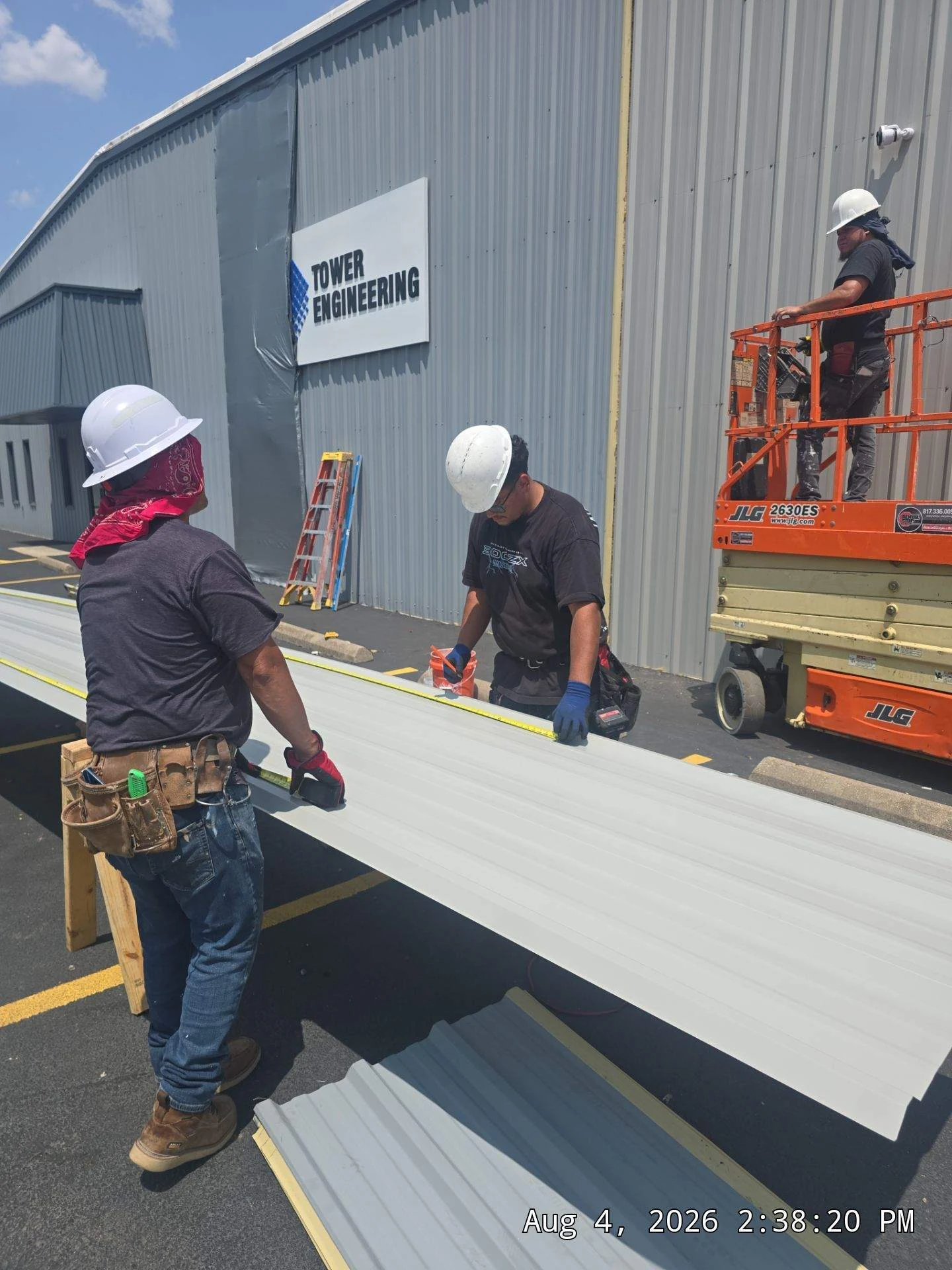 Commercial metal siding installation