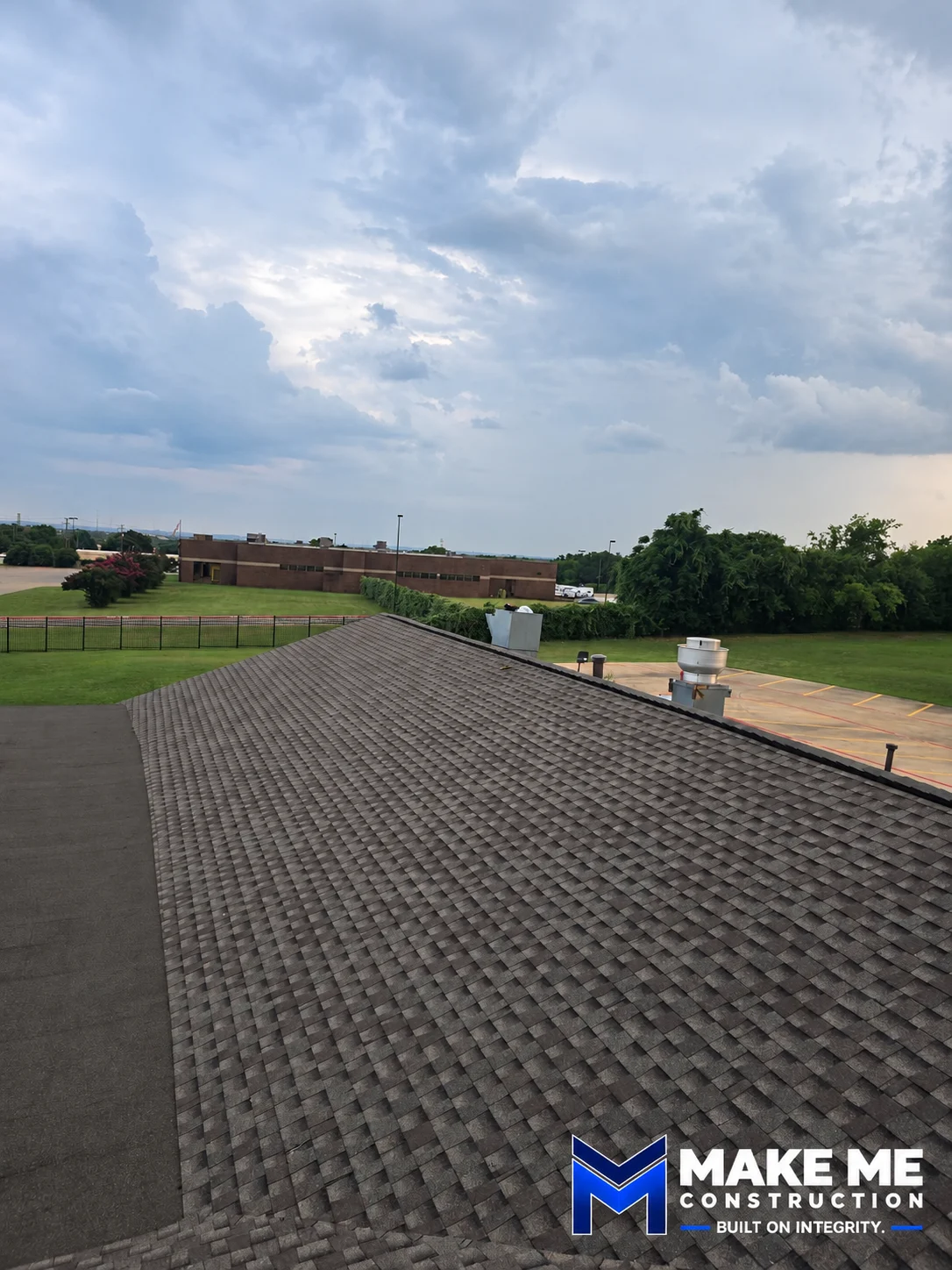 Completed shingle roofing overview