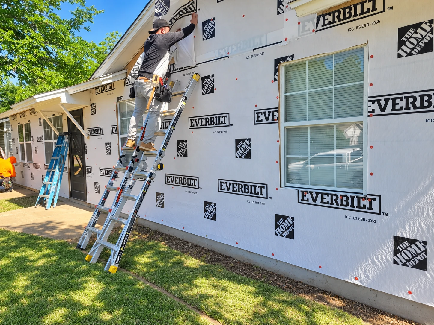 Residential Siding Installation in Progress